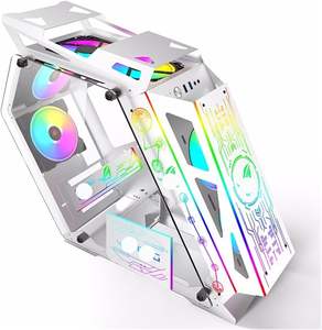 Boîtier d'ordinateur de jeu ZeroMaster Full Tower M-ATX avec carte mère, refroidissement par eau <span class=keywords><strong>240</strong></span>, <span class=keywords><strong>c</strong></span>ôtés en verre trempé, 4 emplacements PCI, conception ouverte - Product Image 1