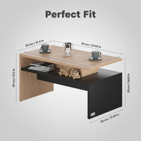 Table basse en bois avec espace de rangement, 95 x 55 x 50 cm, mobilier de salon, table à thé, table d'appoint pour canapé - Vente chaude directe usine