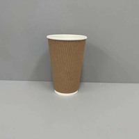 Gobelet en papier kraft compostable et réutilisable à double paroi, enduit de PE, anti-fuite, pour cappuccino et flat white, prix usine, OEM disponible