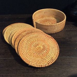 Manteles Individuales redondos de ratán, almohadillas calientes aisladas, soporte duradero <span class=keywords><strong>para</strong></span> maceta <span class=keywords><strong>para</strong></span> <span class=keywords><strong>mesa</strong></span> - Product Image 6