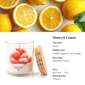 AIKUN Bougie parfumée d'aromathérapie en verre <span class=keywords><strong>rose</strong></span> succulent de 8*9cm avec couvercle en bois et boîte d'emballage en stock expédiée des États-Unis - Product Image 6