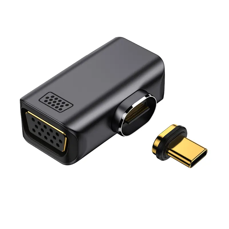 Magnetic USB type c male to VGA female audio video converter adapter