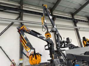 เครนกริปเปอร์ไฮดรอลิกแบบแขนยืดหดได้พร้อมฐานอยู่กับที่สำหรับโรงงานแปรรูปเหล็ก - Product Image 6