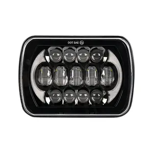 DOT blanco DRL ámbar señal de giro 5x7 Hi Lo rectángulo sellado haz camión LED faro para Jeep Cherokee