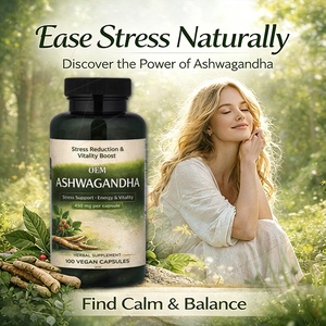 แคปซูลอัชวาคันธาธรรมชาติ 100% <span class=keywords><strong>450</strong></span> มก. สำหรับผู้ทานมังสวิรัติ ช่วยผ่อนคลายความเครียด บรรเทาอาการ และเพิ่มพลังงาน - Product Image 2