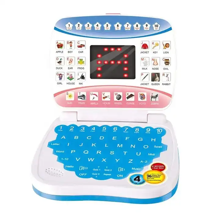 2023 New Product Mini Simulation Laptop Led Display Screen Kids Children Educational Early Education Toys Learning Machine