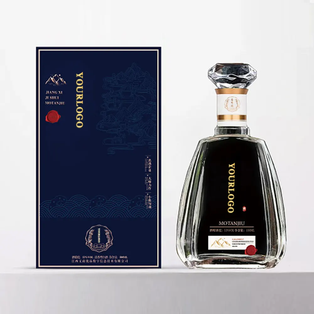 Luxury design double door opening wine box matte black fancy paper bottle glasses wine packaging gift box