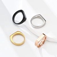 Benutzer definierte Ring Gravierte Logo Name Personal isierte Schmuck mischung Großhandel Edelstahl Blank Ring