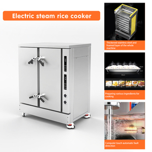 Armoire <span class=keywords><strong>de</strong></span> cuisson à vapeur électrique commerciale en acier inoxydable pour 24, 36 ou 12 plateaux, avec contrôleur numérique à micro-ordinateur et minuterie - Product Image 1