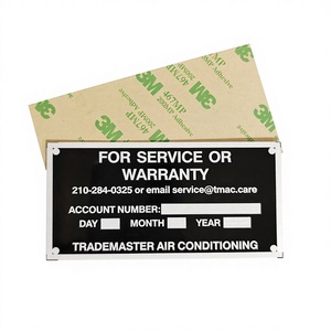 Adesivi Metallici Personalizzati con Logo del Marchio, Targhette in Alluminio Incise, Targhe Metalliche - Product Image 3