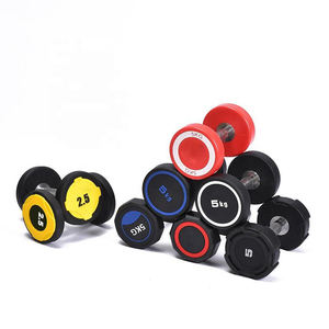 Haltères hexagonaux en caoutchouc YX avec logo personnalisé, en kg ou en lb, équipement de musculation pour salle de sport - Product Image 1