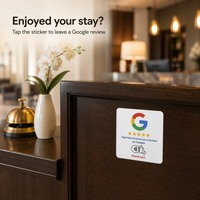 Carte NFC en PVC pour avis Google, autocollant de table 13,56 MHz ISO14443A NTAG215 pour cartes de contrôle d'accès d'hôpitaux et de cinémas