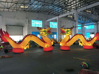 Dragon chinois gonflable avec lumière LED, pour la publicité de Festival géant, nouveauté