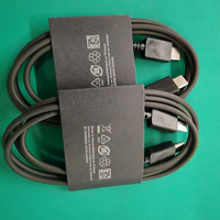 Kabel Data Pengisian Cepat Tipe-C ke Tipe-C TPE USB-C untuk Ponsel Android Hitam