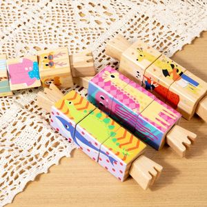 Rompecabezas de Animales Lindos para Viajes en Auto, Juego de Bloques con Forma de Avión, Actividades de Rotación y Deslizamiento para Niños y Niñas - Product Image 1