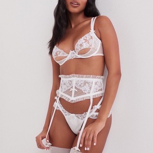 Lencería Sexy Estilo Europeo y Americano <span class=keywords><strong>para</strong></span> Mujer, Ultrafina, de Malla, con Bordado de Encaje, <span class=keywords><strong>Transparente</strong></span>, con Tirantes y Camiseta - Product Image 5