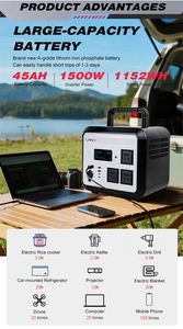 สถานีพลังงานแสงอาทิตย์กลางแจ้ง UKCA EMC UN38.3 รับรองมาตรฐาน IP65 CAN Solar Energy Iron LiFePO4 220V 2200W 3000W - Product Image 5