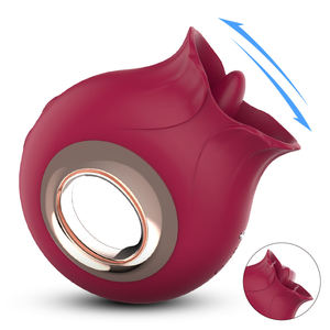 Vibrateur Rose pour Femmes, Stimulateur Clitoridien à Succion et Léchage, Jouet en Silicone Étanche en Forme de Fleur, OEM ODM, Coffret Cadeau - Product Image 2