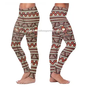 Oem Ausrtalia 100% Polyester Digital Printing Yoga Leggings Inheemse Vogel Patroon Groothandel Sexy Gym Yoga Leggings Broek Ontwerp