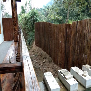 Cerca de Bambu para Pátio, Divisória Decorativa para Jardim, Estilo Japonês, Cerca de Pavilhão Carbonizado para Varanda Externa Yz-j101 - Product Image 4