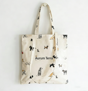 Sacs fourre-tout en toile personnalisés avec motif de dessin animé, respectueux de l'environnement, avec logo personnalisé, couleur personnalisée, en coton biologique - Product Image 3