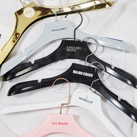 Cintre en plastique épaissi sur mesure plaqué or pour boutiques de robes de mariée, antidérapant, nouveau design