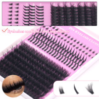 Tendance 2026 DIY Clusters de cils style mixte 12 rangées Cils individuels effilés style Manga Kit de cils en grappe volumineux et moelleux Vente en gros