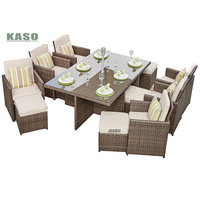 Outdoor Wasserfestes Stuhl-Set Kaffeehaus Restaurant Bistro Rattan Gewebte Gartenmöbel Essgruppe Rattan Garten-Sofa-Set