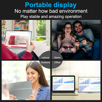 Écran Oled 15.6 pouces, Triple support, moniteur Portable mince pour ordinateur portable, double écran triple