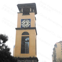 Horloge de bâtiment extérieure moderne sur mesure avec cadre en acier inoxydable, heure automatique par satellite, éclairage nocturne
