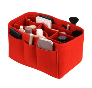 Sac en feutre, sac moyen, trousse de maquillage, sac de doublure intérieure, rangement de grande capacité pour femmes, sac d'organisation de cosmétiques - Product Image 1