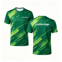 T-shirts de sport en polyester à impression intégrale avec logo personnalisé, séchage rapide, vente en gros, commande en gros, uniforme d'équipe, club sportif