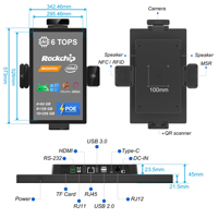 Terminal de paiement mural, kiosques de paiement scolaire, Android 16, écran tactile capacitif de 24 pouces