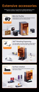 เครื่องแกะสลักเลเซอร์แบบพกพาสำหรับเดสก์ท็อป M6 ขนาดเล็ก DIY ความแม่นยำสูง ปิดมิดชิด ใช้ได้กับไม้/MDF - Product Image 6
