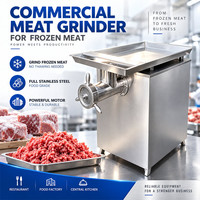 Broyeur à viande commercial robuste en acier inoxydable, machine à hacher la viande, équipement de broyage électrique 2500W pour usine alimentaire