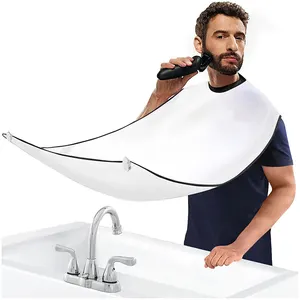 Waterproof Custom Logo Bathroom Catcher Trimming Beard Shaving Apron Male Beard Shaving Apron