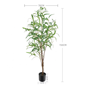Centres de table de mariage artificiels en haute imitation Oh Arts Arbre à feuilles de <span class=keywords><strong>saule</strong></span> <span class=keywords><strong>pleureur</strong></span> Arbre à bonsaï artificiel - Product Image 6