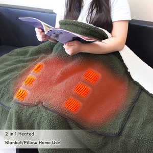 ผ้าห่มนำกลับมาใช้ใหม่ในฤดูหนาวผ้าห่มถักด้วย USB สำหรับการเดินทางกลางแจ้งผ้าห่มปิกนิกที่บ้านในโรงพยาบาล - Product Image 5