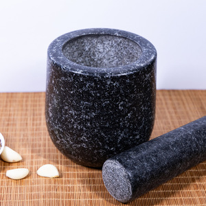 Stone Garlic Mortar And Pestle Large Manual <b>Grinder</b> For Peeling Garlic <b>Herb</b> Spice Tools - Product Image 2