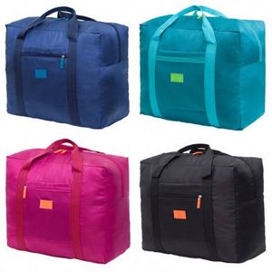 Promotional Cheap Large Capacity Durable Waterproof Nylon Folding Storage Travel Foldable Duffel Bag Moq 100 - Product Image 3