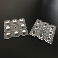 Lentille LED PC PMMA 50*50 mm 4 6 8 12 16 24 3535