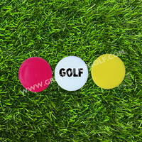 Haute Qualité Logo En Plastique Peinture Marqueurs De Balle De Golf ABS HIPS Transparent Couleur Assortie Marqueurs De Position De Balle De Golf 15/16 "24MM