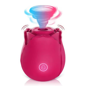 Vibrador de Clítoris y Pezones con Forma de Flor, Estimulador de Clítoris, Producto para Adultos, Vibrador de Succión con Forma de Rosa, Juguete Sexual para Mujeres - Product Image 1