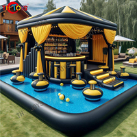 2024 nouveau design piscine d'eau gonflable Pub House Blow Up Pool Bar pour la fête