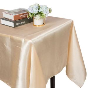 In Stock Wholesale Satin <b>Square</b> Wedding Banquet Decoration Satin Wedding Restaurant Desktop Decorative <b>Tablecloth</b> - Product Image 1