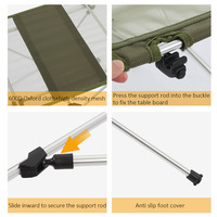 Meubles d'extérieur modernes, table de pique-nique pliable compacte et portable en aluminium ultraléger, petite table de camping