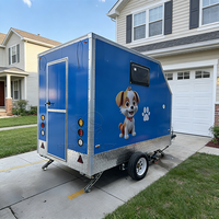 Remorque de toilettage mobile pour animaux de compagnie sur mesure, camion de toilettage professionnel pour chiens et chats avec évier