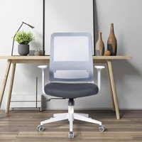 Kursi angkat Kantor Eksekutif desain Modern 2024, kursi nilon dengan jaring ergonomis & meja putar dapat disesuaikan tinggi rumah kantor