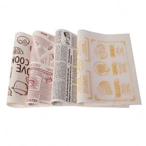 Papier d'emballage alimentaire pour hamburgers et sandwichs, biodégradable, écologique, jetable, résistant à la graisse, enduit de PE de qualité alimentaire - Product Image 6