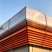 Façade à persiennes verticale moderne, sur mesure, en aluminium thermolaqué, résistante à la chaleur, durable, légère et écologique pour cuisine